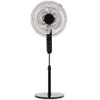HOMCOM - Ventilateur sur pied Ø 44 cm hauteur réglable oscillant silencieux 45 W avec télécommande minuterie 3 modes 3 vitesses noir - vignette