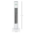 HOMCOM - HOMCOM Ventilateur colonne tour oscillant 45 W silencieux télécommande incluse minuterie 3 modes 3 vitesses blanc - vignette