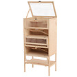 PAWHUT - Cage pour hamsters souris petits rongeurs multi-niveaux 5 étages 10 plateformes bois de pin 60 x 40 x 120 cm - vignette