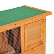 PAWHUT - Clapier à lapin cage à lapin 2 étages plateau coulissant rampe et toit ouvrant 90L x 45l x 80H cm - vignette