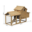 PAWHUT - Poulailler cottage cage à poules sur pied dim. 151L x 54l x 87H cm multi-équipement bois pin - vignette