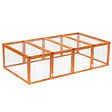 PAWHUT - Clapier cage à lapins extérieur intérieur pliable 2 portes supérieures 181L x 100l x 48H cm bois massif pin - vignette