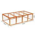 PAWHUT - Clapier cage à lapins extérieur intérieur pliable 2 portes supérieures 181L x 100l x 48H cm bois massif pin - vignette