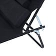OUTSUNNY - Bain de soleil pliable transat inclinable 4 positions chaise longue de lecture 3 coussins fournis noir - vignette