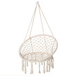 OUTSUNNY - Chaise suspendue chaise hamac de voyage portable Ø 80 x 42H m macramé coton polyester beige - vignette
