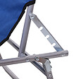 OUTSUNNY - Transat bain de soleil pliable grand confort dossier et pare-soleil réglable multi-positions bleu - vignette