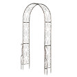 OUTSUNNY - Arche de jardin arche à rosiers style fer forgé dim. 120L x 30l x 226H cm métal époxy noir vieilli cuivré - vignette