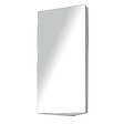 HOMCOM - Armoire miroir salle de bain armoire de toilette murale meuble d'angle 2 étagères dim. 30L x 18,4l x 60H cm acier inox. - vignette