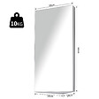 HOMCOM - Armoire miroir salle de bain armoire de toilette murale meuble d'angle 2 étagères dim. 30L x 18,4l x 60H cm acier inox. - vignette