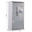 HOMCOM - Armoire à pharmacie 2 étagères 3 niveaux verrouillable porte verre trempé dépoli logo croix 25L x 12l x 48H cm acier inox - vignette