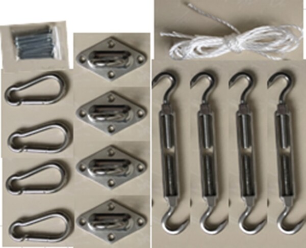 MODE DE VIE - Kit de 13 accessoires pour voile d'ombrage - large