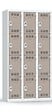 P.HENRY - Vestiaire 3 colonnes - 4 cases - Gris perle et taupe - vignette