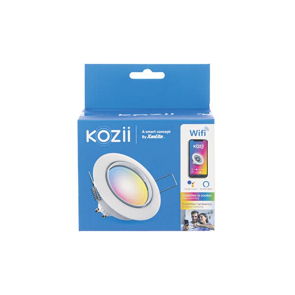 XANLITE - Spot encastrable connecté - Blanc - GU10 5W RVB + CCT - large
