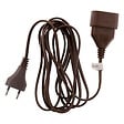 ZENITECH - Rallonge 5m - HO3VVH2F 2x0,75mm² 6A - marron - Zenitech - vignette