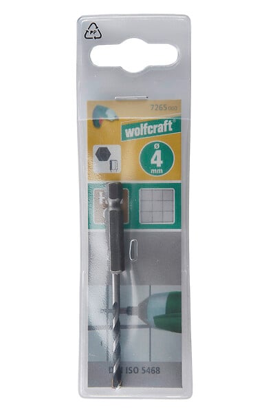 WOLFCRAFT - Foret à béton 4mm - Queue hexagonale - 80mm - large