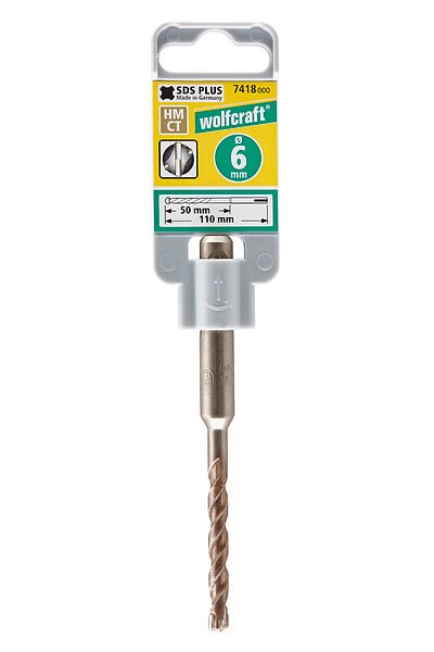WOLFCRAFT - Foret béton SDS carbure de tungstène - D6x50x110 - large