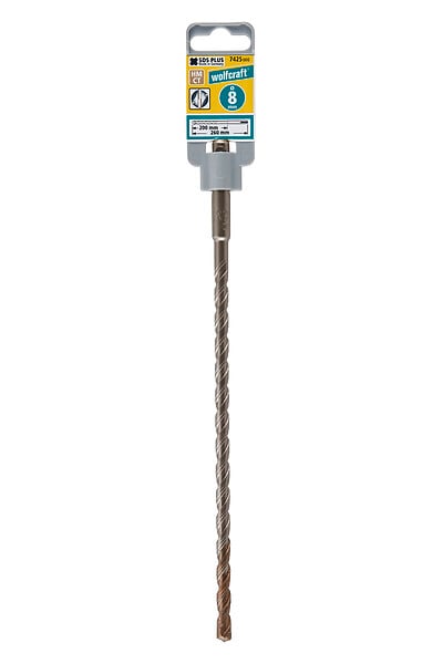 WOLFCRAFT - Foret SDS-Plus béton 4 taillants - Carbure - 8mm - large