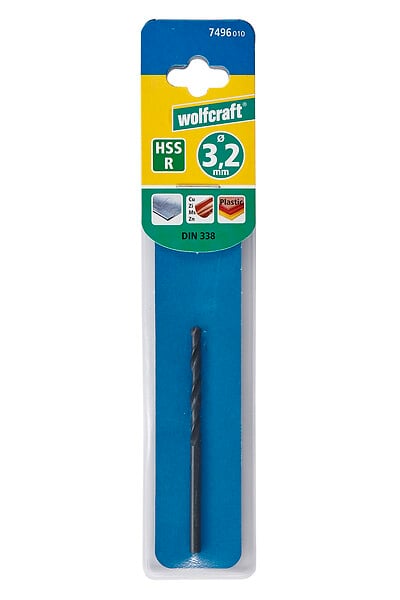 WOLFCRAFT - 1 Foret à métaux HSS laminé D3.2mm - large