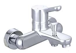 ROUSSEAU - Mitigeur bain douche - Laiton - Maloo - Chrome - 150 mm - large