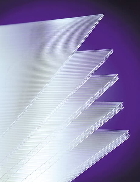 CARBOGLASS - Plaque - Polycarbonate alvéolaire - Clair - Ep6mm - 2 parois - 2x1.05m - large