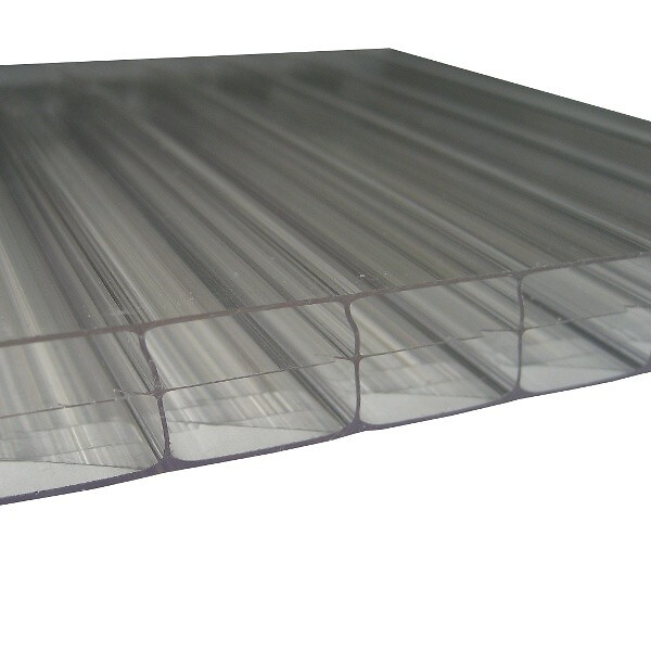 CARBOGLASS - Plaque polycarbonate alveolaire triple paroi clair - 4x0.98m 1.6cm - large