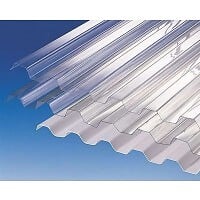 PEVELITE - Plaque ondulée PVC Greca 76-18 - Cristal - L.250xl.109cm - large