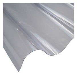 PEVELITE - Plaque ondulée PVC GO 177-51 cristal 152x92cm - large