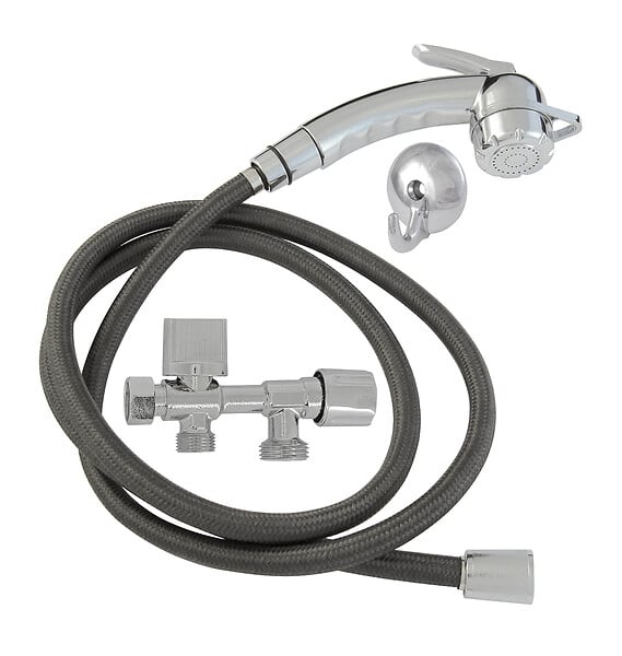 ROUSSEAU - Kit hygiène WC avec douchette bidet - ABS chromé - Chrome - large