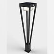 LUMIHOME - Borne solaire luxor noire 72cm avec detecteur de presence - vignette