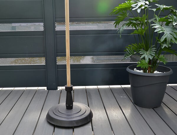 EDA - Pied de parasol - Béton - Gris anthracite - 14kg - large
