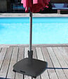 EDA - Pied parasol carré béton - Gris anthracite - 30kg - vignette