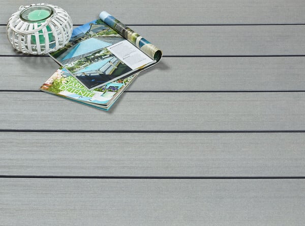 SYLWAY - Lame terrasse bois composite, l.165 x L.2400 mm, gris, SYLWAY - large