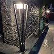 LUMIHOME - Borne solaire luxor noire 72cm avec detecteur de presence - vignette