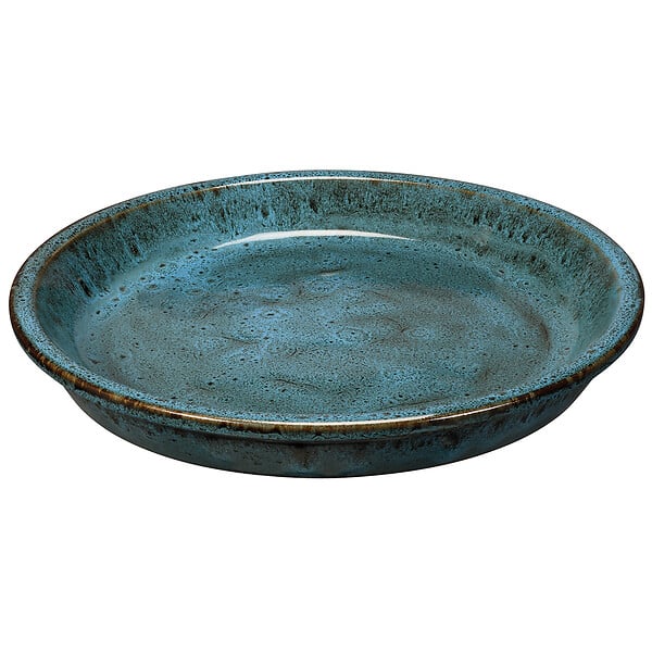 DEROMA - Soucoupe azulejos en terre cuite émaillée - Bleu - Diam.25cm - large