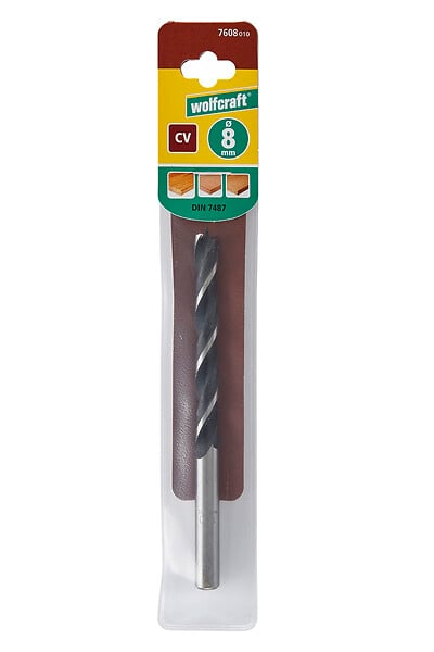 WOLFCRAFT - Foret à bois cylindrique acier CV - Diamètre 8mm - large
