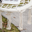 OUTSUNNY - Chaise suspendue chaise hamac de voyage portable Ø 80 x 42H m macramé coton polyester beige - vignette
