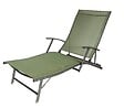 Bain de soleil Morena en métal gris anthracite et tissu vert argile - vignette