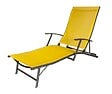 Bain de soleil Morena en métal gris anthracite et tissu jaune - vignette