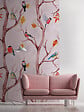 AS CREATION - Papier peint panoramique numérique intissé - Oiseaux rose - 159x280cm - vignette
