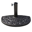 OUTSUNNY - Pied de parasol base de lestage parasol demi-cercle résine imitation fonte motif fleur 50L x 31l x 32H cm bronze - vignette