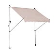 OUTSUNNY - Store banne manuel rétractable 2L x 1,5l x 1,7-2,8H m inclinaison réglable installation rapide métal alu polyester beige - vignette