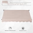 OUTSUNNY - Store banne manuel rétractable 2L x 1,5l x 1,7-2,8H m inclinaison réglable installation rapide métal alu polyester beige - vignette