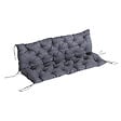 OUTSUNNY - Coussin matelas assise dossier pour banc de jardin balancelle canapé 3 places grand confort 150 x 98 x 8 cm gris - vignette