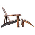 HOMCOM - Fauteuil de jardin adirondack chaise longue chaise plage avec tabouret bois de sapin - vignette