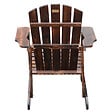 HOMCOM - Fauteuil de jardin adirondack chaise longue chaise plage avec tabouret bois de sapin - vignette