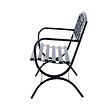 OUTSUNNY - Banc de jardin 3 places dim. 127 x 60 x 85 cm max 250 Kg acier fonte noir - vignette