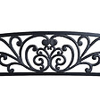 OUTSUNNY - Banc de jardin terrasse en acier fonte noir 3 places 127 x 60 x 87 cm charge max 220 Kg - vignette