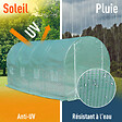 OUTSUNNY - Serre de jardin tunnel surface sol 10 m² 5L x 2l x 2,10H m châssis tubulaire renforcé porte zippée 8 fenêtres enroulables vert - vignette