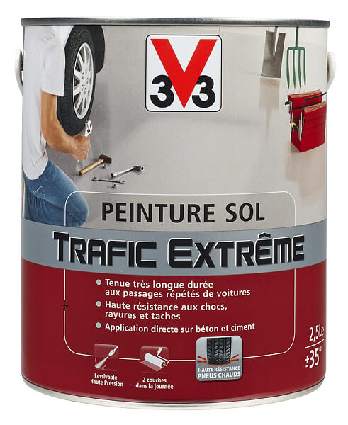 V33 PEINTURE - Peinture sol extérieur - Gris foncé satin - 2.5L - large