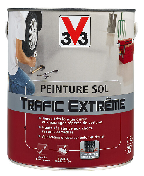 V33 PEINTURE - Peinture sol exterieur Trafic extreme - Gris clair satin - 2.5L - large